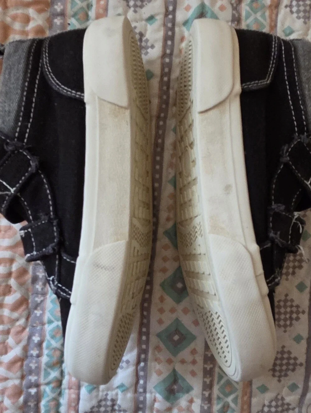 Kid's Old Navy Black Double Velcro Strap High-Top Sneakers Size 10